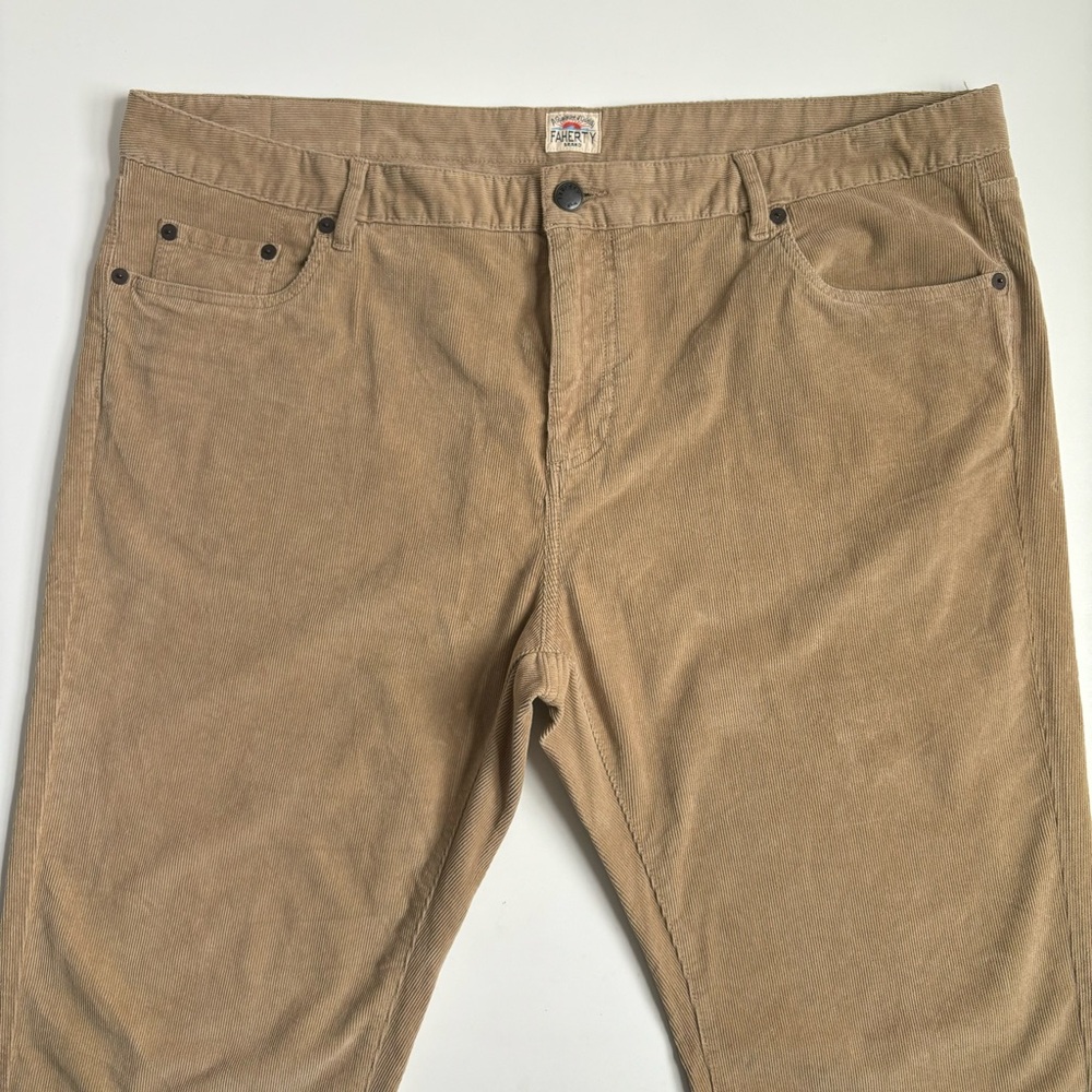 Faherty Stretch Terry Corduroy 5-Pocket Pant In Barley Tan Size 40 - Picture 4 of 17
